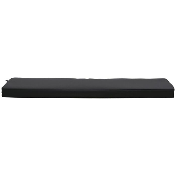 Outsunny 2-seater Garden Bench Cushion With Ties, Swing Seat Cushion, Replacement Cushion For Outdoor Furniture, 110 X 46 Cm, Black