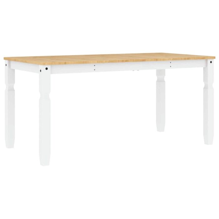 Vidaxl 3 Piece Dining Set Panama White Solid Wood Pine