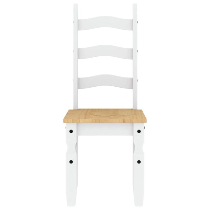 Vidaxl 3 Piece Dining Set Panama White Solid Wood Pine