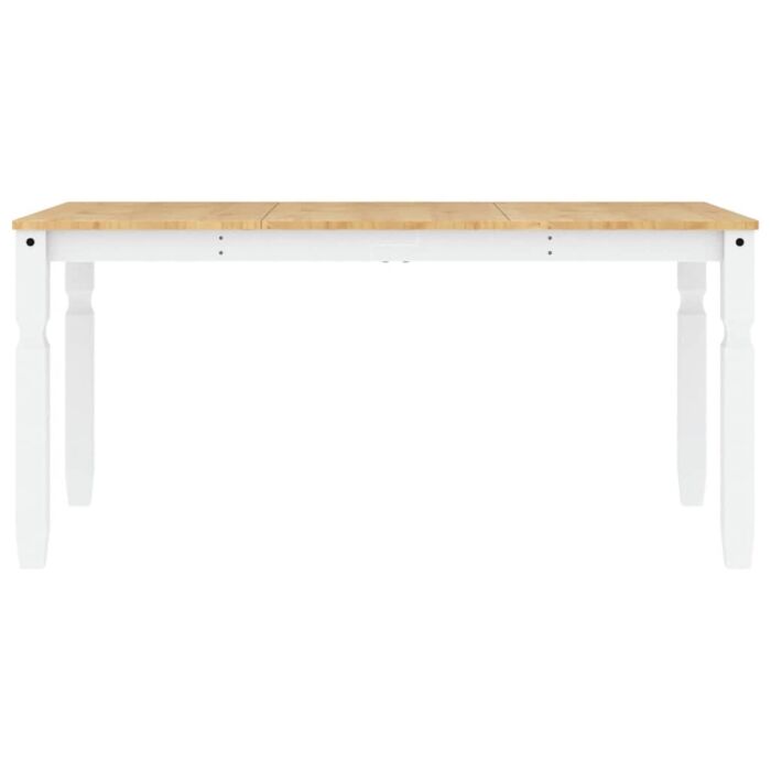 Vidaxl 3 Piece Dining Set Panama White Solid Wood Pine