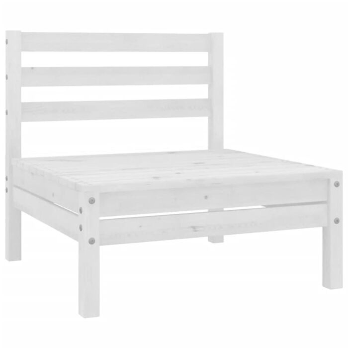 Vidaxl 7 Piece Garden Lounge Set Solid Pinewood White
