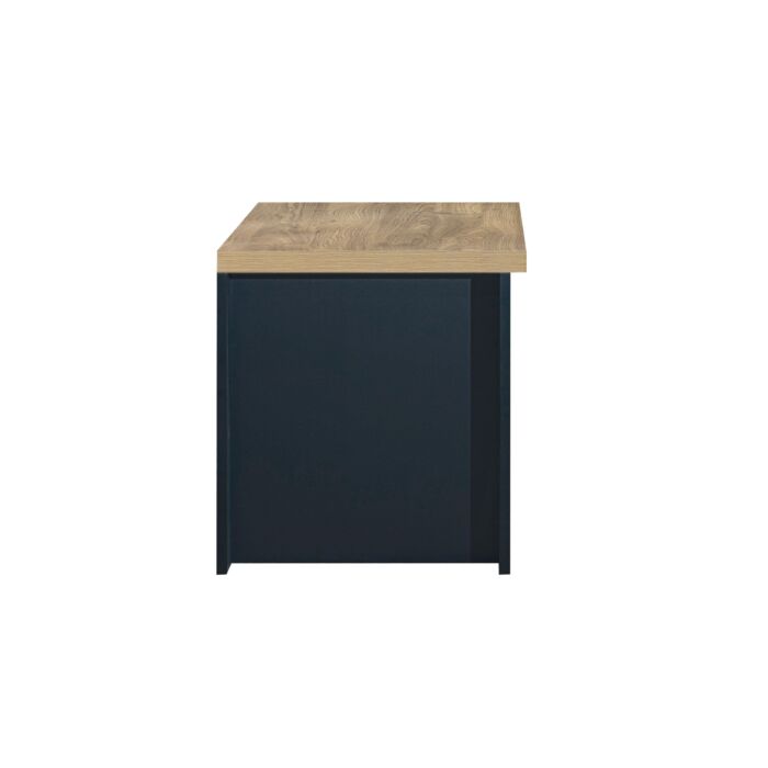 Highgate 1 Drawer Lamp Table Navy Blue & Oak