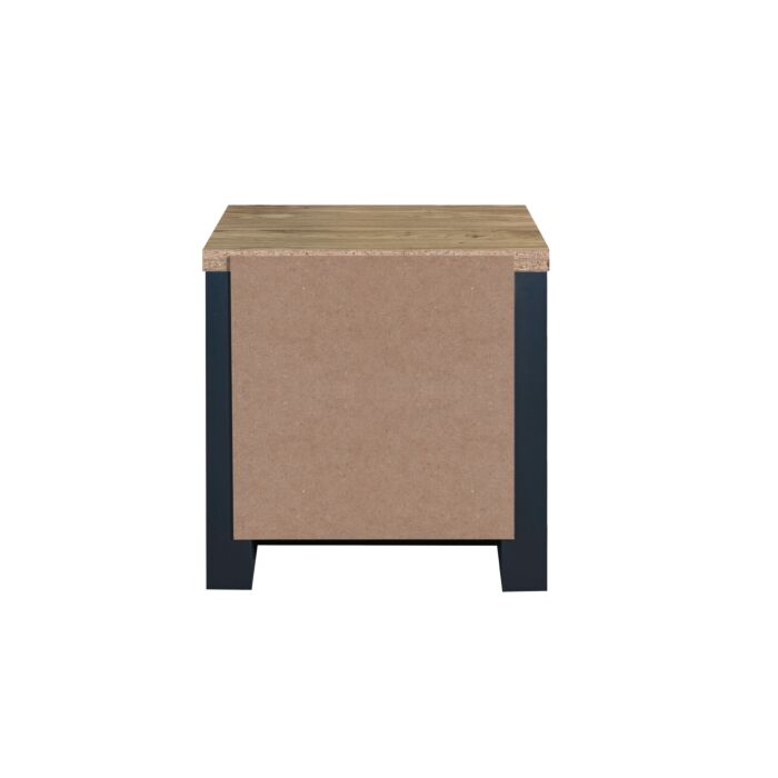 Highgate 1 Drawer Lamp Table Navy Blue & Oak
