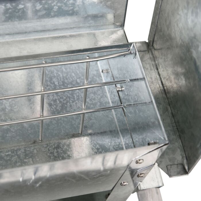 Pawhut 11.5kg Capacity Automatic Chicken Poultry Feeder With A Galvanized Steel And Aluminium Build, Weatherproof Design
