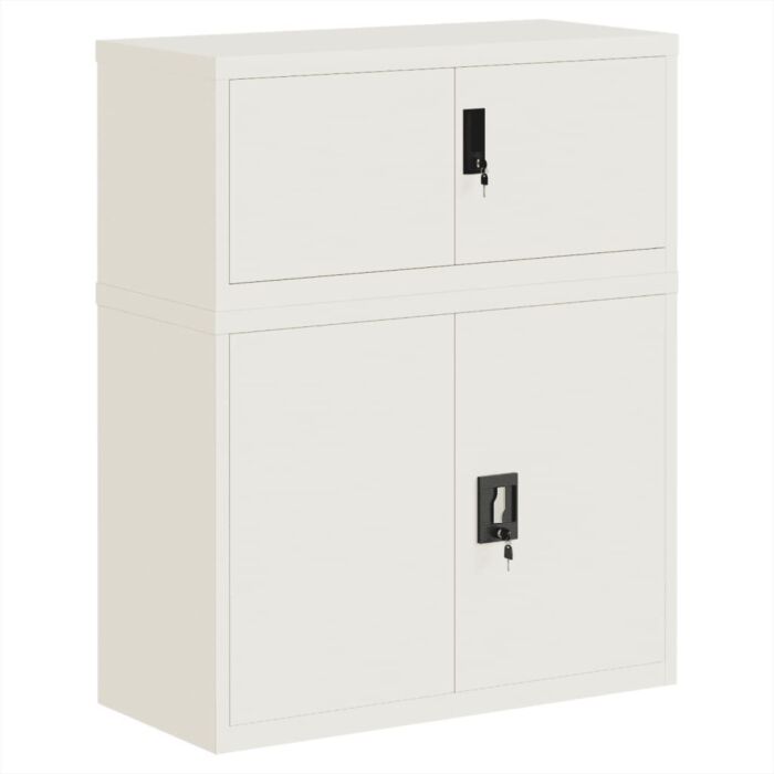 Vidaxl File Cabinet White 90x40x110 Cm Steel