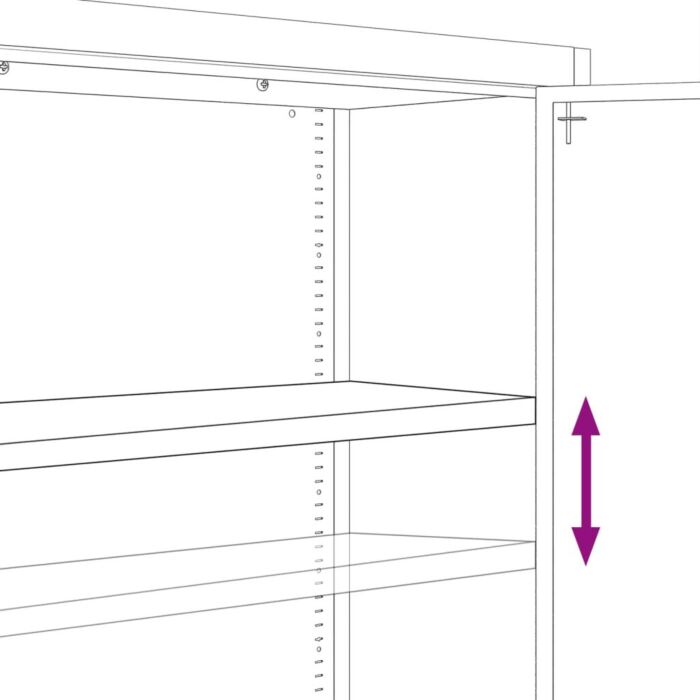 Vidaxl File Cabinet White 90x40x110 Cm Steel