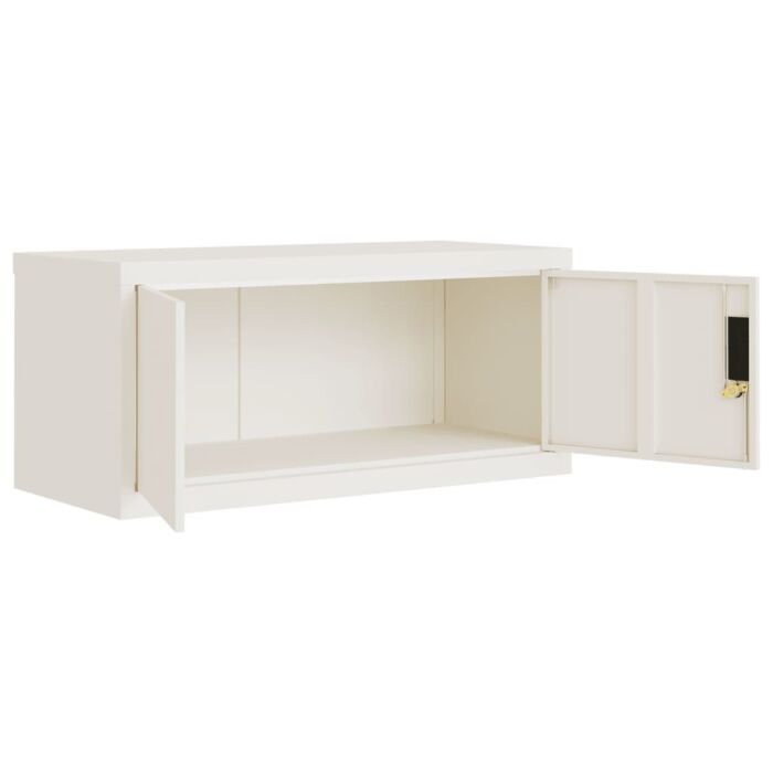 Vidaxl File Cabinet White 90x40x110 Cm Steel