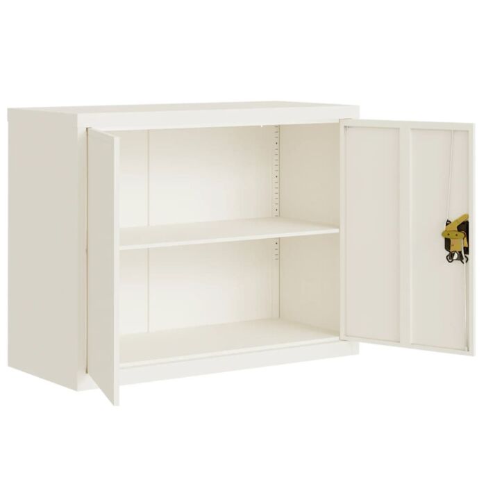 Vidaxl File Cabinet White 90x40x110 Cm Steel