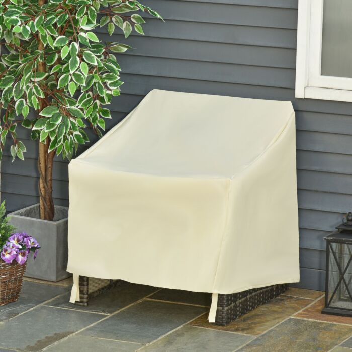 Outsunny 600d Oxford Cloth Furniture Cover Single Chair Garden Patio Outdoor Protector Waterproof 68x87x44-77cm