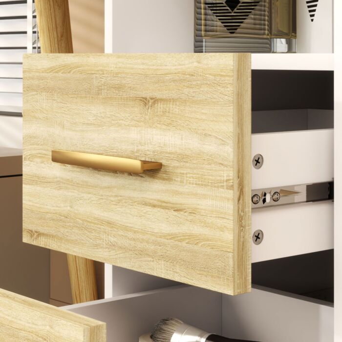 Homcom Elegant Dressing Table, With Storage - White