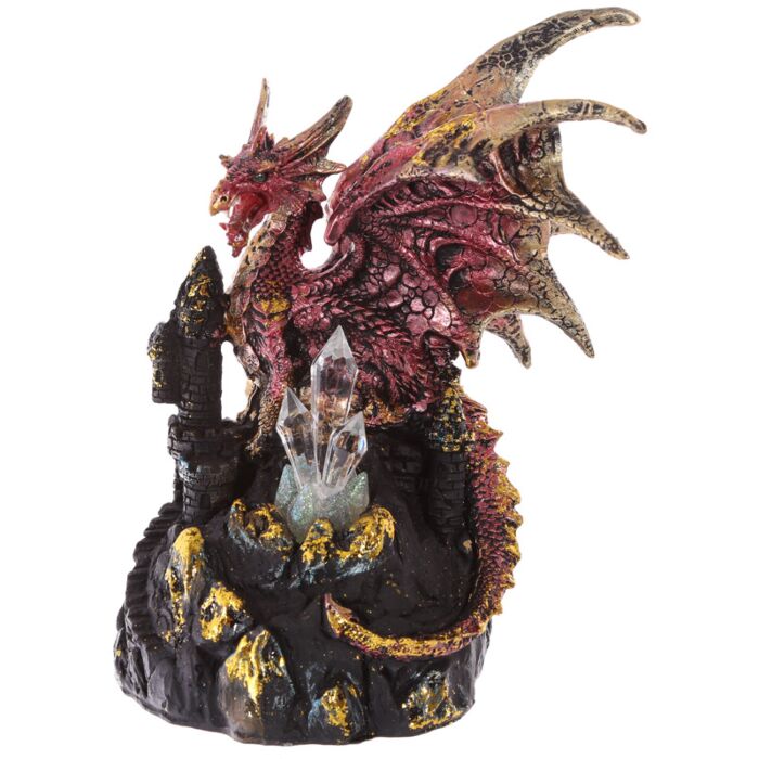 Led Crystal Castle Collectable Dragon Figurine