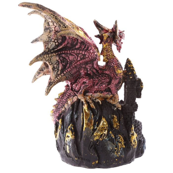 Led Crystal Castle Collectable Dragon Figurine