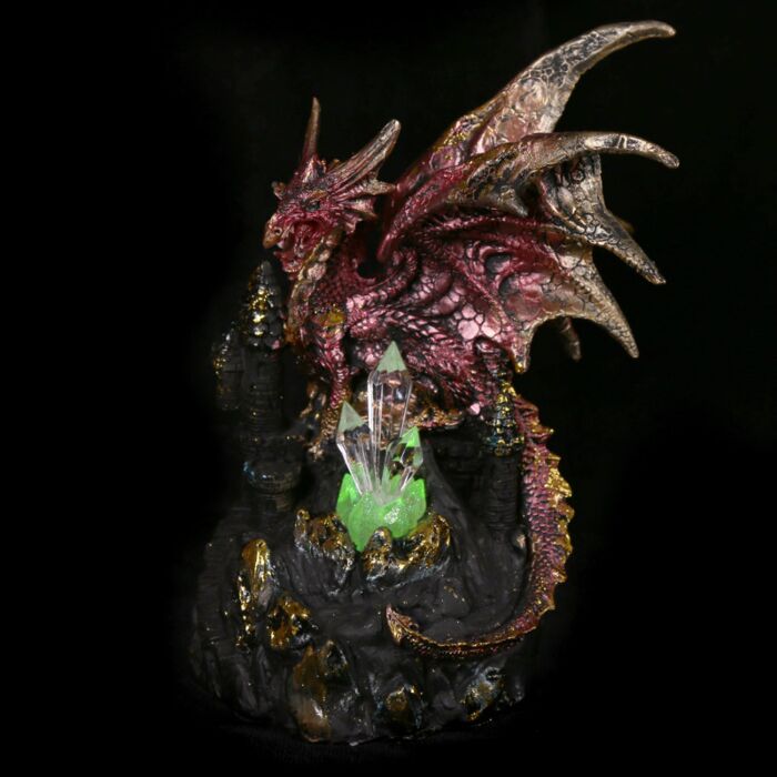 Led Crystal Castle Collectable Dragon Figurine