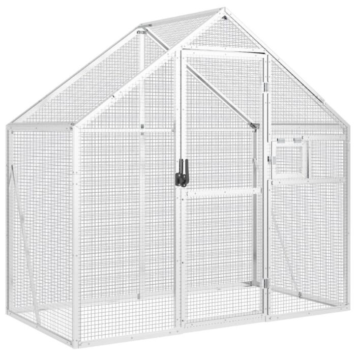 Vidaxl Aviary Silver 179x100x185 Cm Aluminium