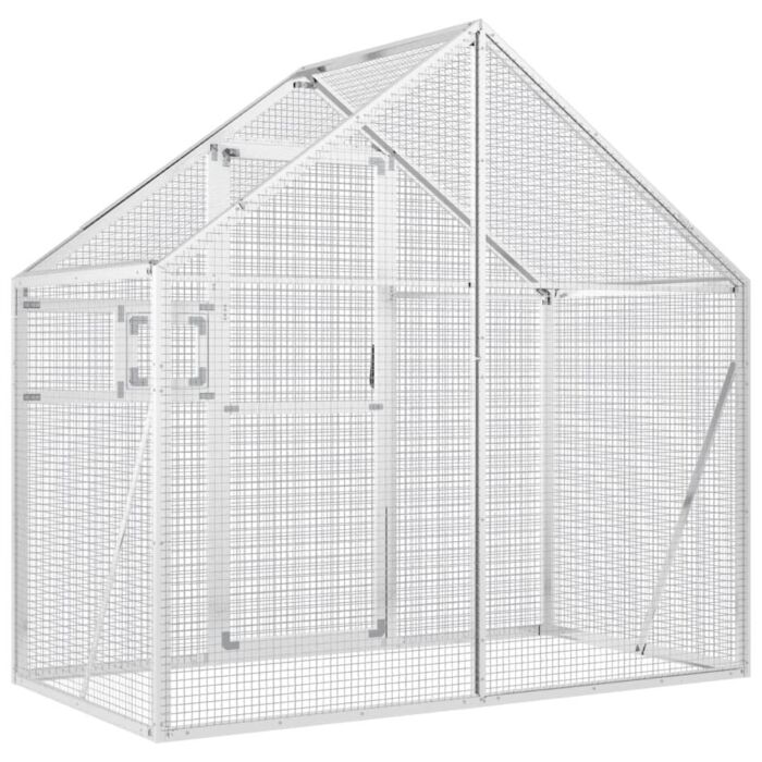 Vidaxl Aviary Silver 179x100x185 Cm Aluminium