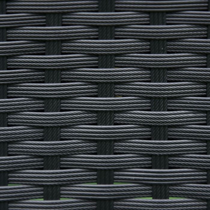Outsunny Garden Outdoor Rattan Furniture Bistro Set 3 Pcs Patio Weave Companion Chair Table Set Conservatory (black)