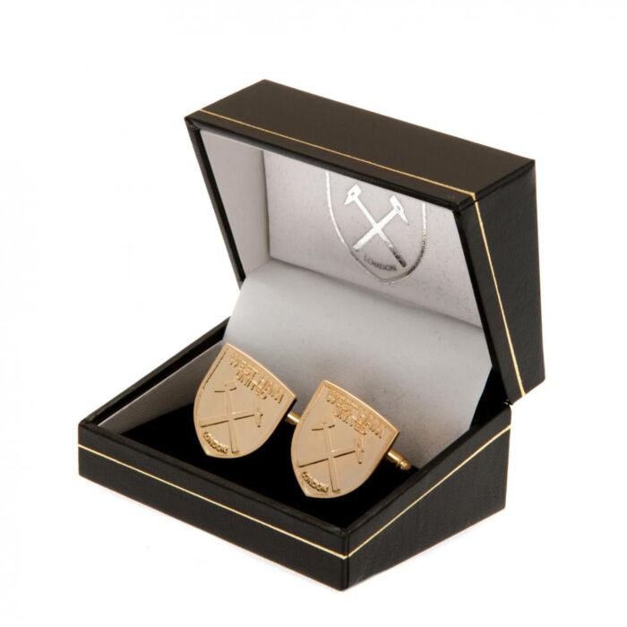 West Ham United Fc Gold Plated Cufflinks