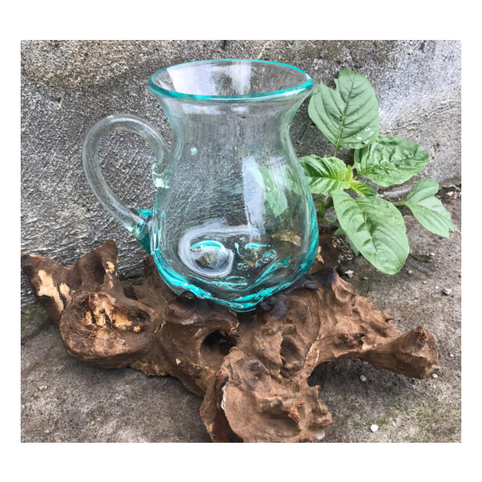 Molten Glass On Wood- Water Jug