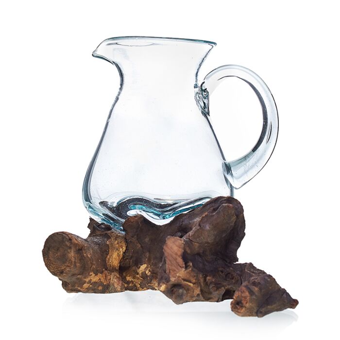 Molten Glass On Wood- Water Jug
