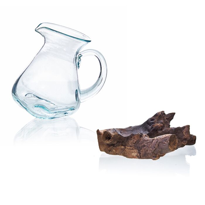 Molten Glass On Wood- Water Jug