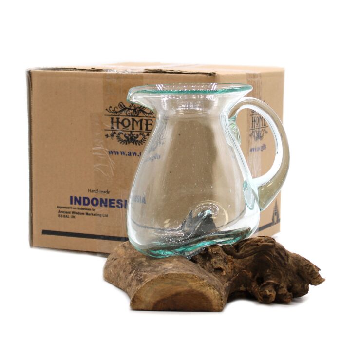Molten Glass On Wood- Water Jug
