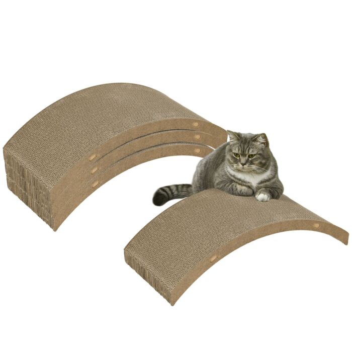 Pawhut 4pcs Cat Scratching Board Cat Treadmill Replacement, 55 X 26cm, Brown