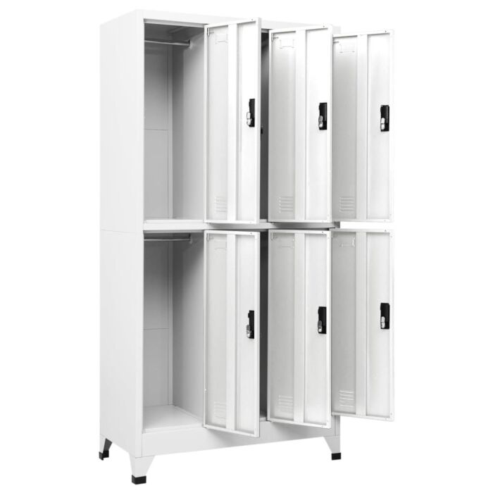 Vidaxl Locker Cabinet White 90x45x180 Cm Steel