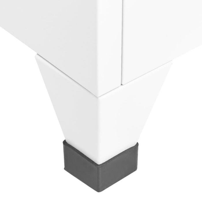 Vidaxl Locker Cabinet White 90x45x180 Cm Steel