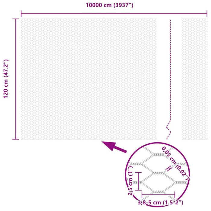 Vidaxl Fence Posts 22 Pcs U-channel 120 Cm Galvanised Steel, Vidaxl Hexagon Fence 1,2x100 M Galvanised Steel