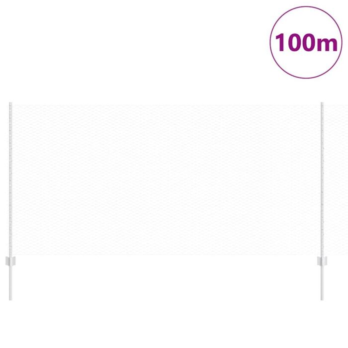 Vidaxl Fence Posts 22 Pcs U-channel 120 Cm Galvanised Steel, Vidaxl Hexagon Fence 1,2x100 M Galvanised Steel
