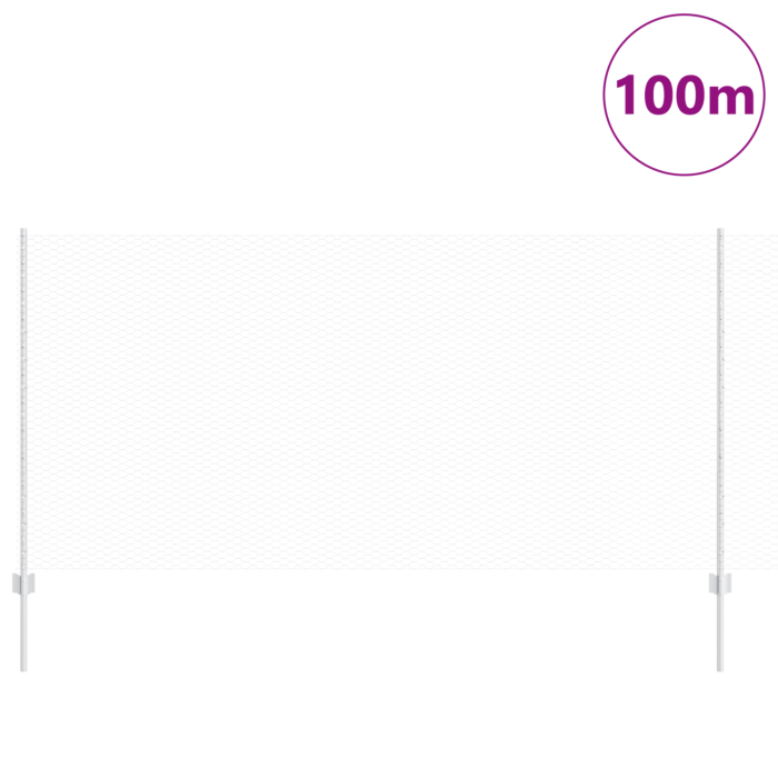 Vidaxl Fence Posts 22 Pcs U-channel 120 Cm Galvanised Steel, Vidaxl Hexagon Fence 1,2x100 M Galvanised Steel