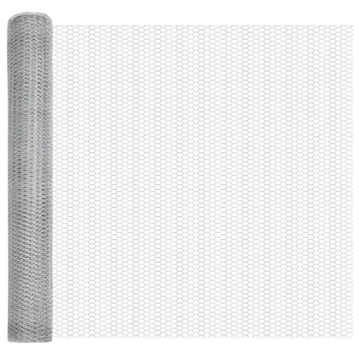 Vidaxl Fence Posts 22 Pcs U-channel 120 Cm Galvanised Steel, Vidaxl Hexagon Fence 1,2x100 M Galvanised Steel