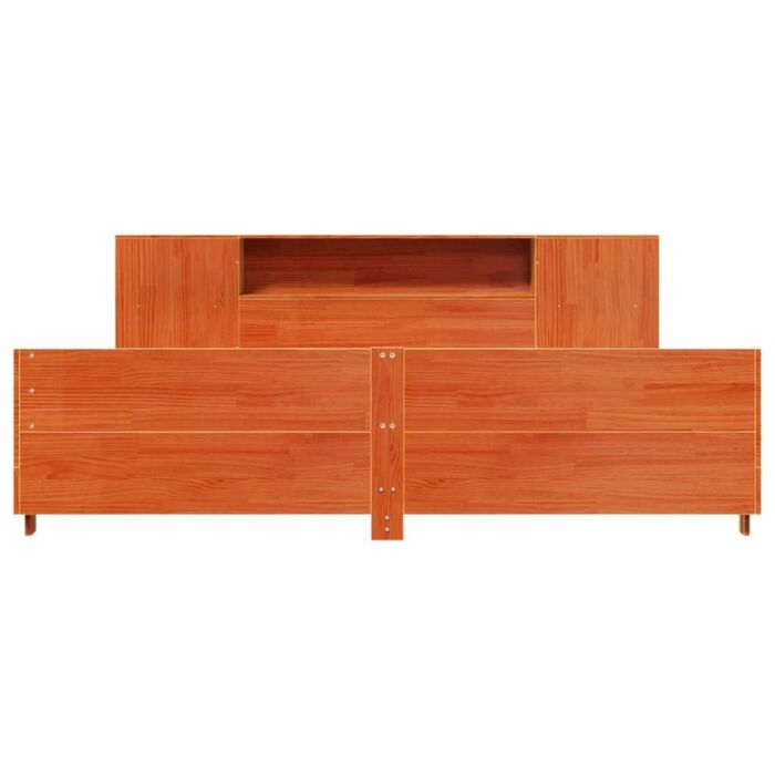 Vidaxl Bed Frame Without Mattress Wax Brown 180x200 Cm Super King Solid Wood Pine