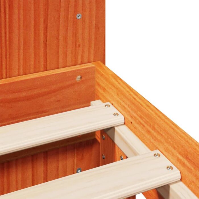 Vidaxl Bed Frame Without Mattress Wax Brown 180x200 Cm Super King Solid Wood Pine