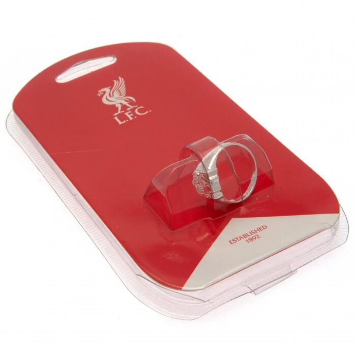 Liverpool Fc Silver Plated Crest Ring Large