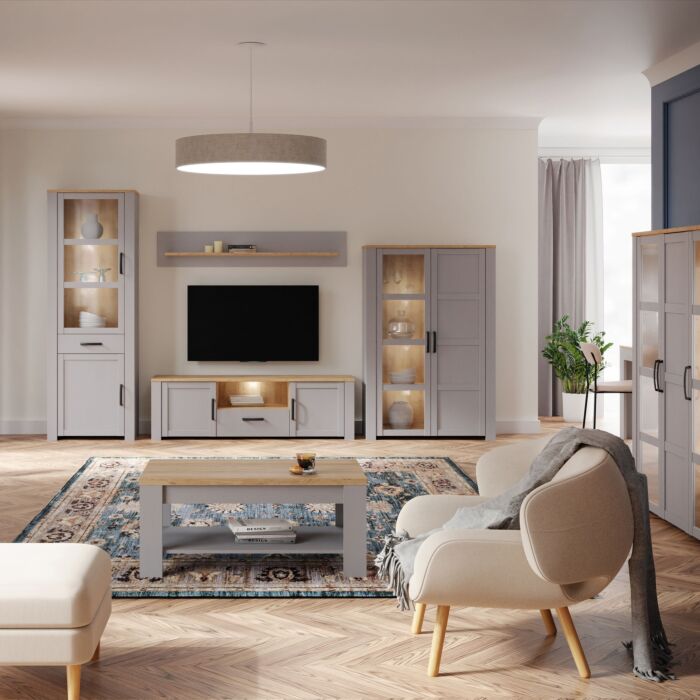 Bohol Tv Unit In Riviera Oak/grey Oak
