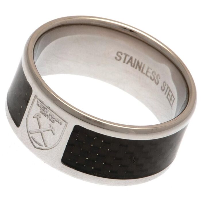 West Ham United Fc Carbon Fibre Ring Small