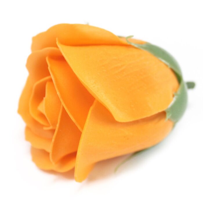 Craft Soap Flowers - Med Rose - Orange - Pack Of 10