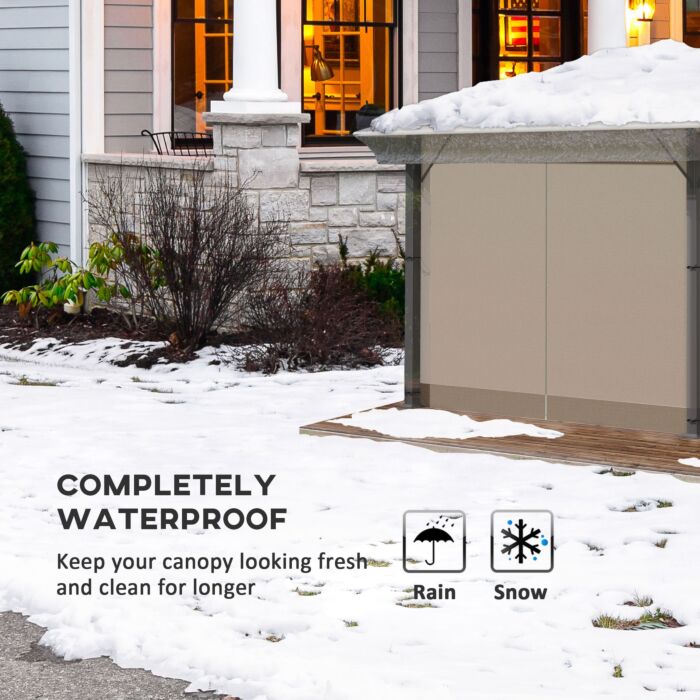Outsunny 3 X 3 (m) Gazebo Protective Cover, Waterproof Cover For Gazebo, Canopy, And Tent