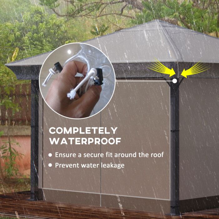 Outsunny 3 X 3 (m) Gazebo Protective Cover, Waterproof Cover For Gazebo, Canopy, And Tent