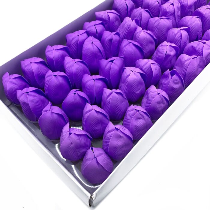 Craft Soap Flower - Med Tulip - Lavender - Pack Of 10