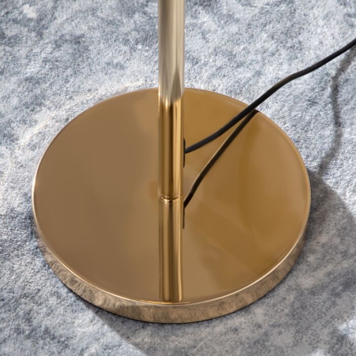 Homcom Crystal Floor Lamps For With 5 Light, Modern Upright Standing Lamp, 34x25x156cm, Gold Tone