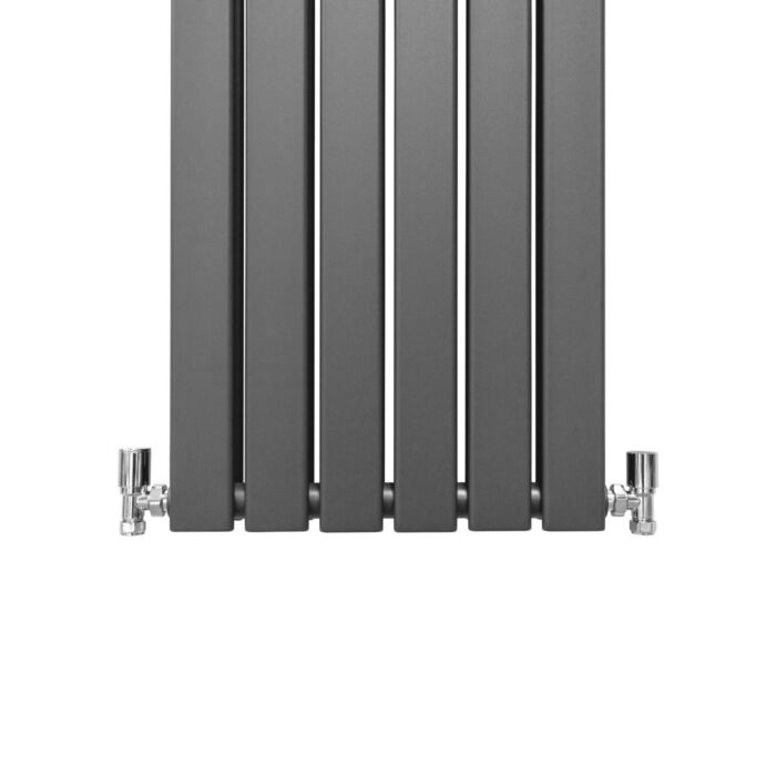 Designer Flat Panel Radiators Anthracite Grey 1600mm X 420mm