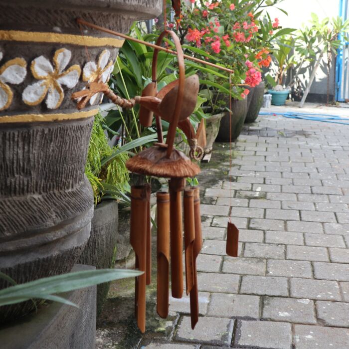 Bamboo Windchime - Natural Finish - Coconut Dragon