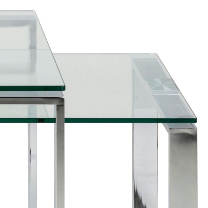 Katrine Coffee Table Set With Glass Top
