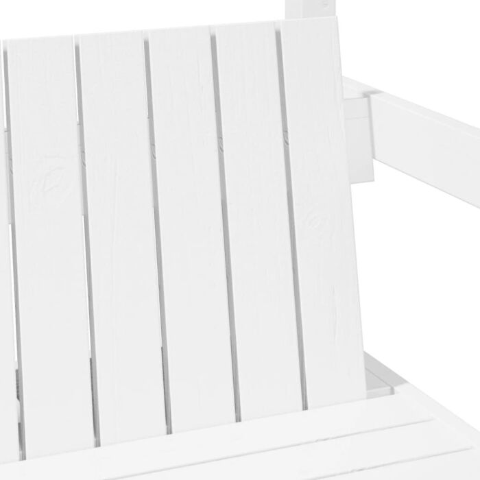 Vidaxl Bed And Bench Set With Roof White 80x200 Cm Solid Wood Pine