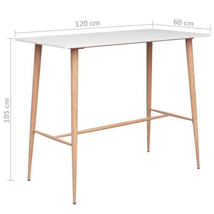 Vidaxl 5 Piece Bar Set White