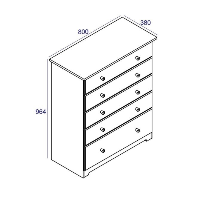 Colorado 5 Drawer Chest