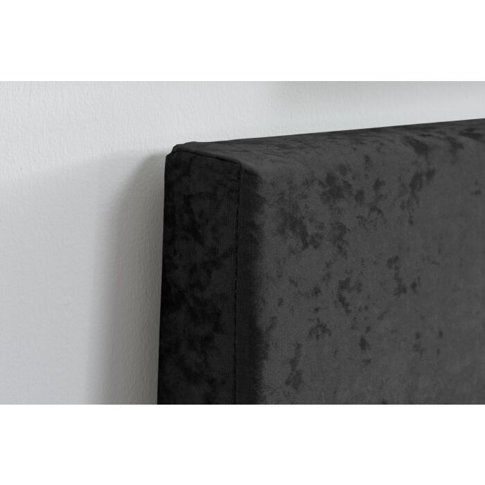 Berlin King Ottoman Bed Black Crushed Velvet