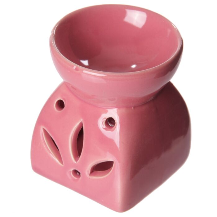 Decorative Squat Ceramic Simple Coloured Oil Burner